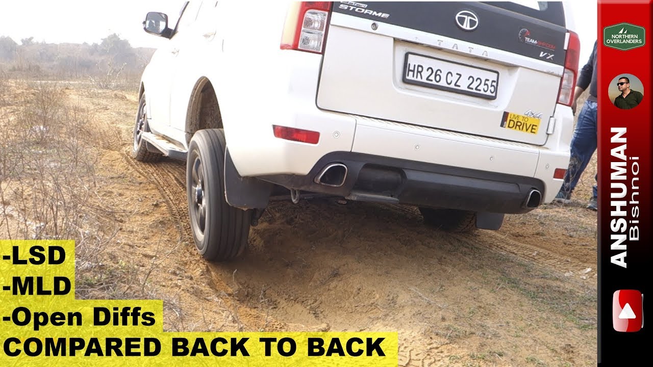 LSD vs MLD vs Open differential comparison: Storme, Thar, V-Cross, Endeavour, Fortuner.