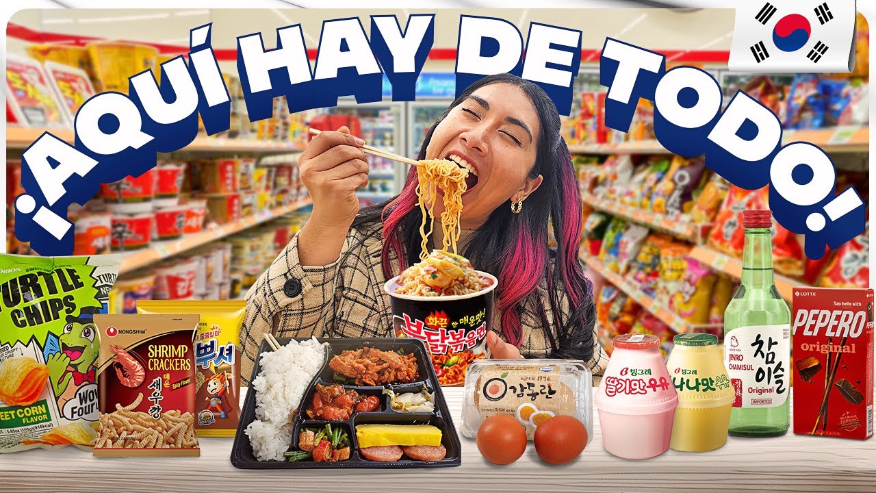 ¡Estas tiendas SALVAN a los COREANOS 🇰🇷! ¿Qué venden en las TIENDAS DE CONVENIENCIA COREANA😮🍜?