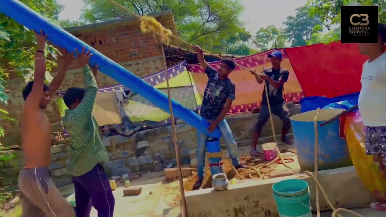 Borewells me new plastic casing papi lagaya gya ￼￼dekhe
