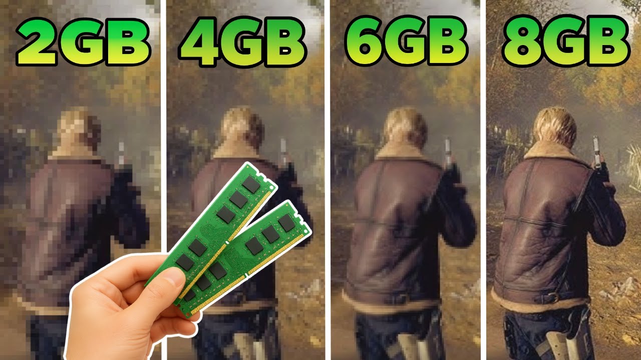 RESIDENT EVIL 4 REMAKE com 2GB, 4GB, 6GB e 8GB de RAM — TESTE DE DESEMPENHO no PC FRACO!