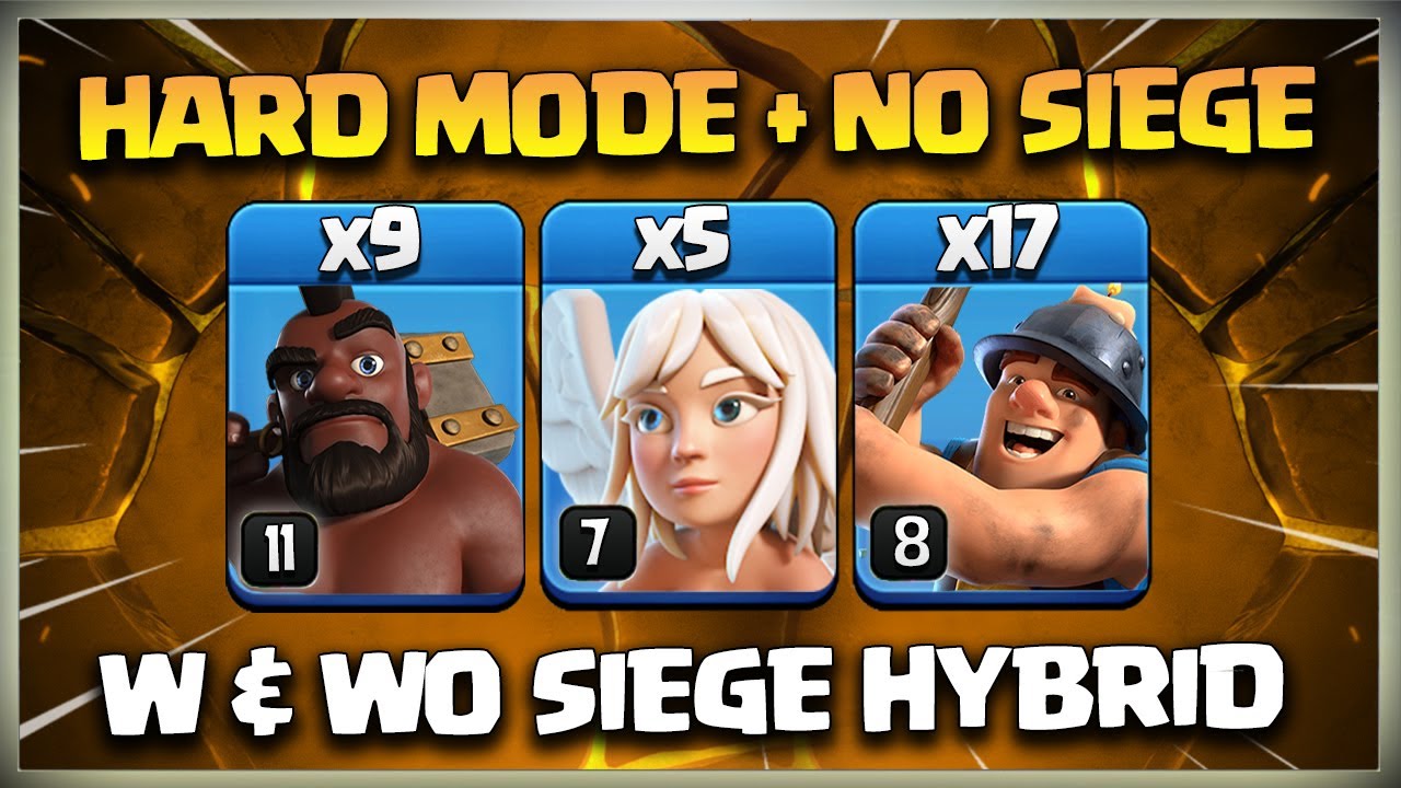 GOD Army! TH14 Hybrid🔥Queen Charge Hog Miner Attack Strategy | Th14 No Siege Hybrid🥇Best TH14 Attack