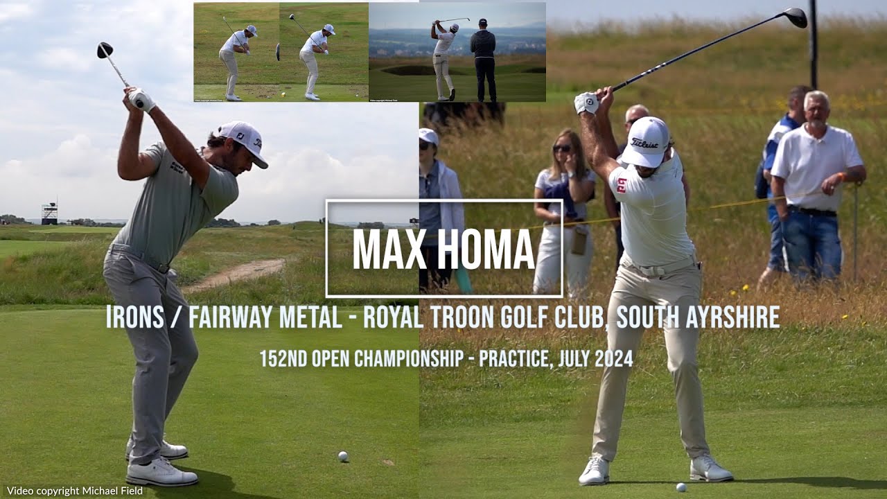 Max Homa Golf Swing Fairway Metal & Irons - Royal Troon (South Ayrshire, Scotland) July, 2024.