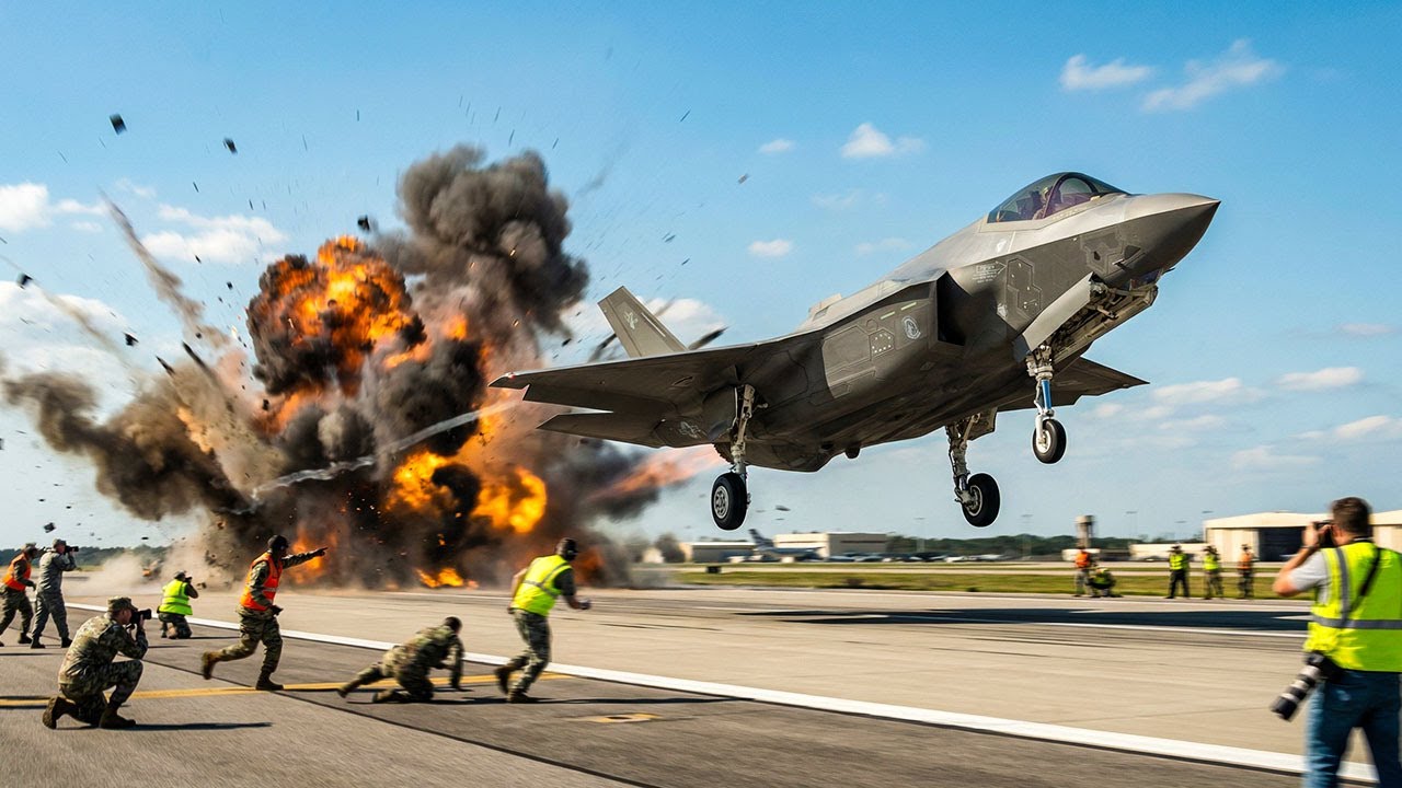 Iran Panic! US F-35 Pilot Takes Off At Full Speed ​​During Emergency