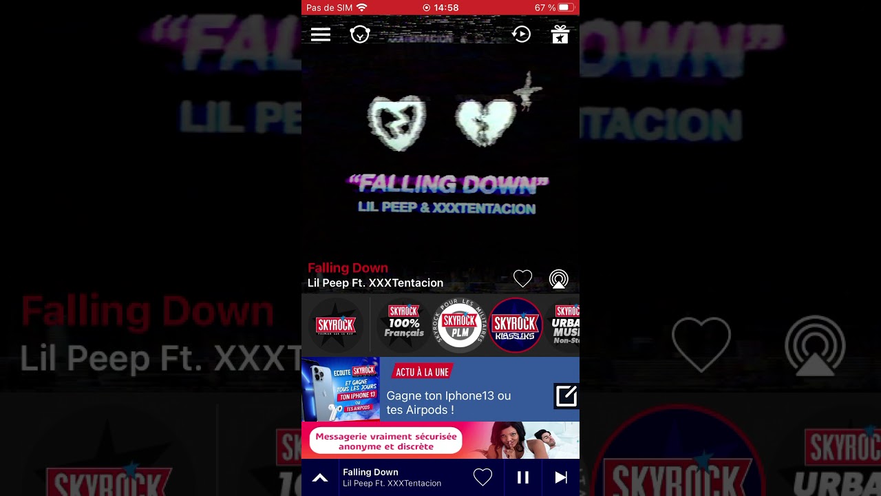 Lil Peep Ft. XXXTENTACION - Falling Down ( Version Skyrock)