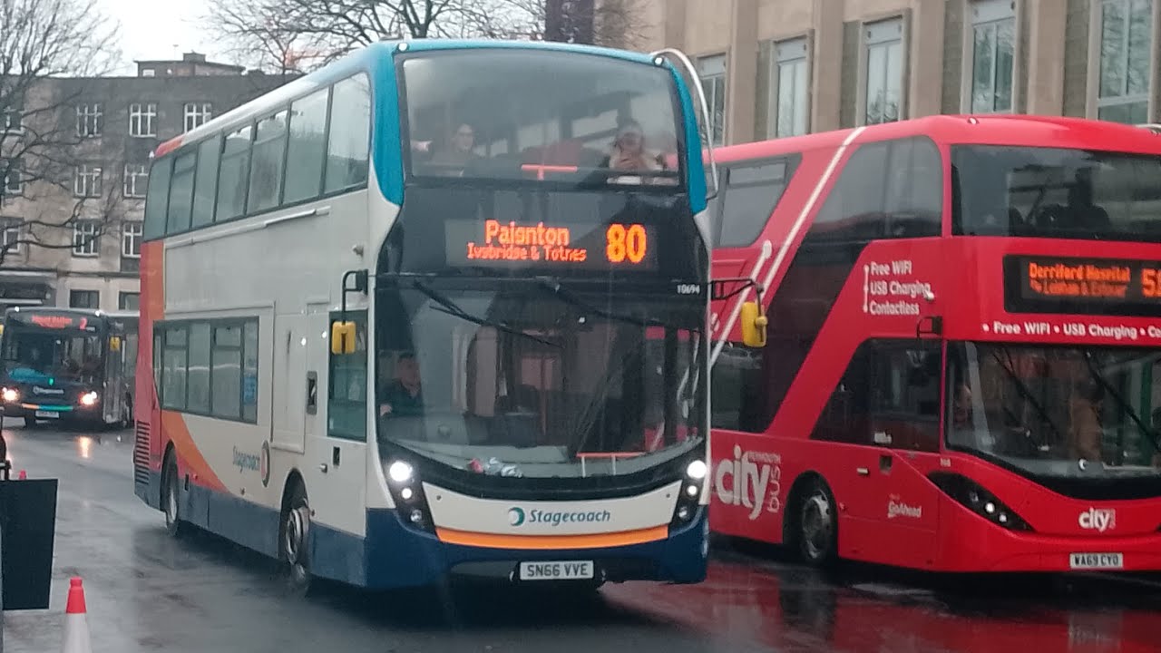 Stagecoach South West 10694, SN66VVE, 80 to Plymouth 