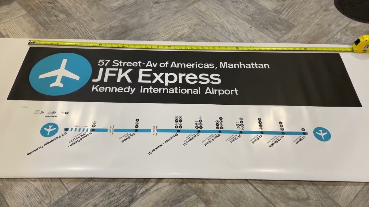 Rollsign unrolled: JFK Express 1980s Side Rollsign (NYC Subway BMT/IND)