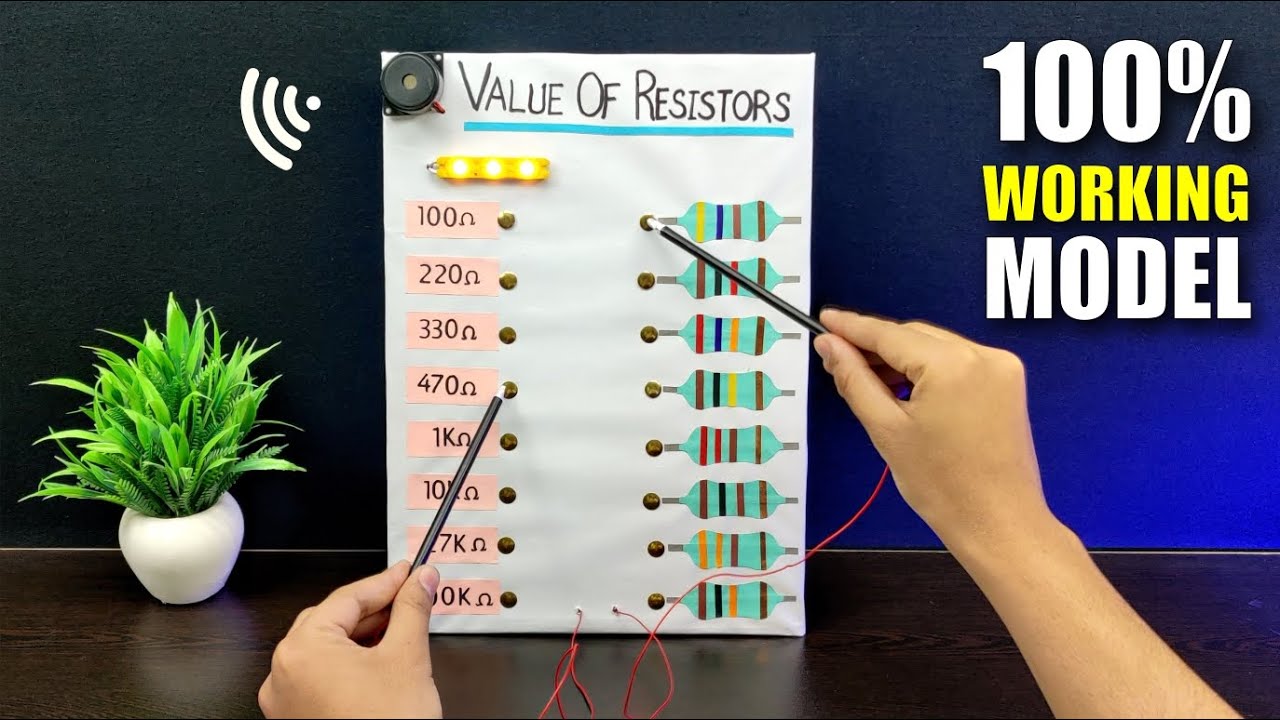 Resistor Colour Code Calculator|| Value of Resistors || Number Series Working Model #resistors #iot 
