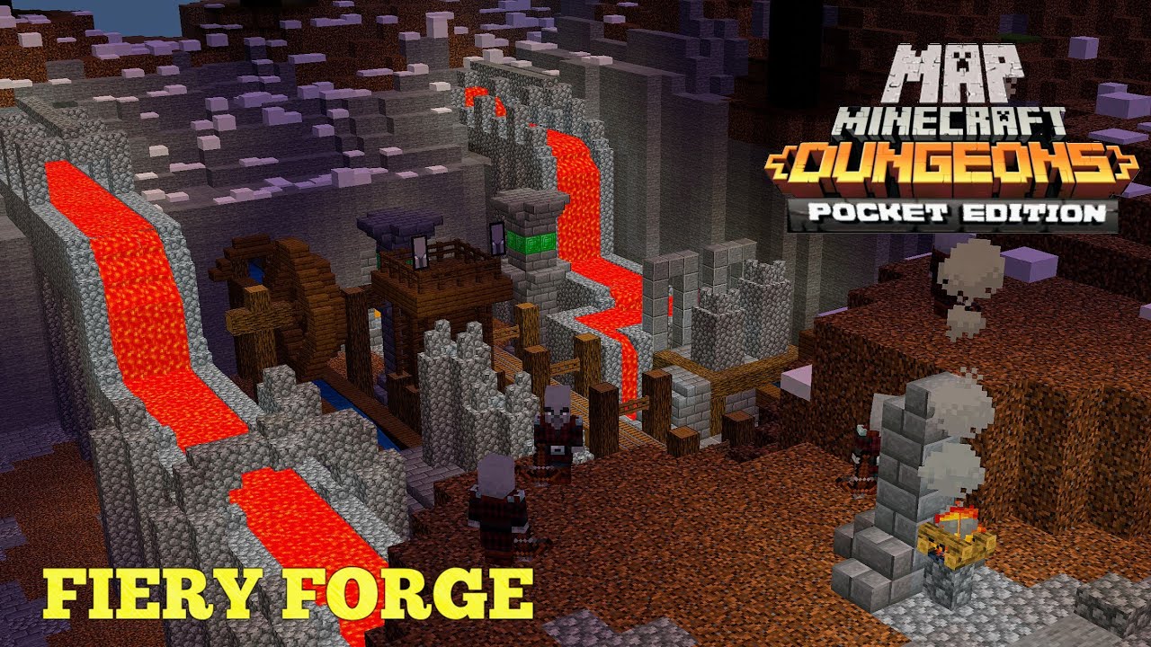 Map Minecraft Dungeon MCPE/BEDROCK  - [Fiery Forge]