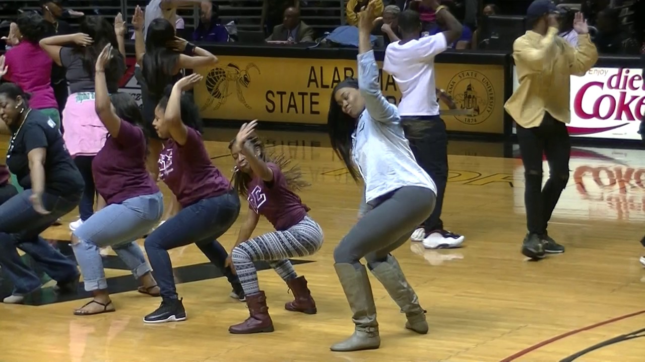 Alabama State Greek Night During Halftime Of The ASU vs Alcorn Men`s Basketball All Greeks Competed