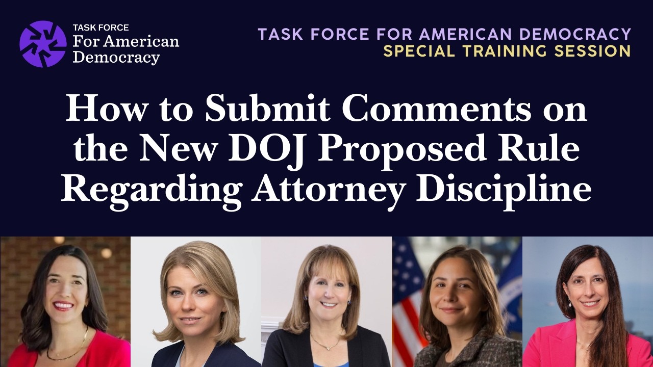 How to Submit Comments on the New DOJ Proposed Rule Regarding Attorney Discipline | TFAD Training