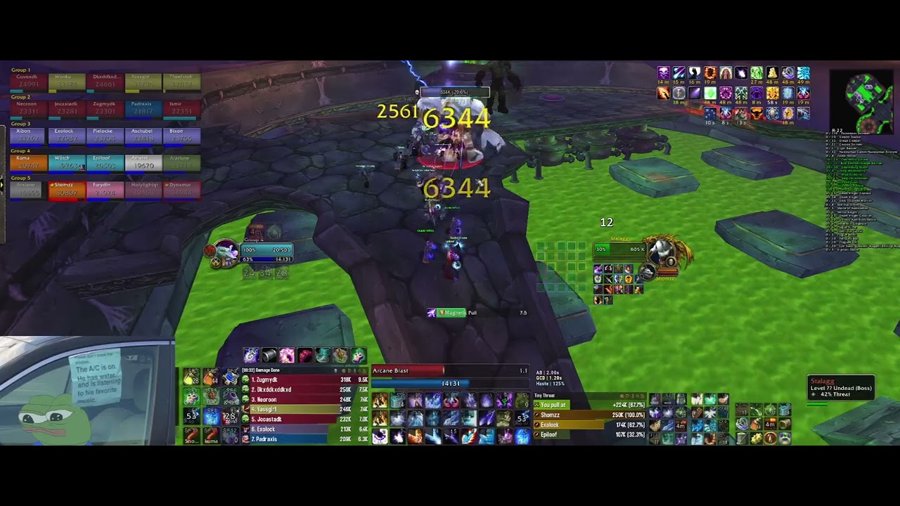 (Offense) Naxxramas Speedrun 54m09s - Mage POV