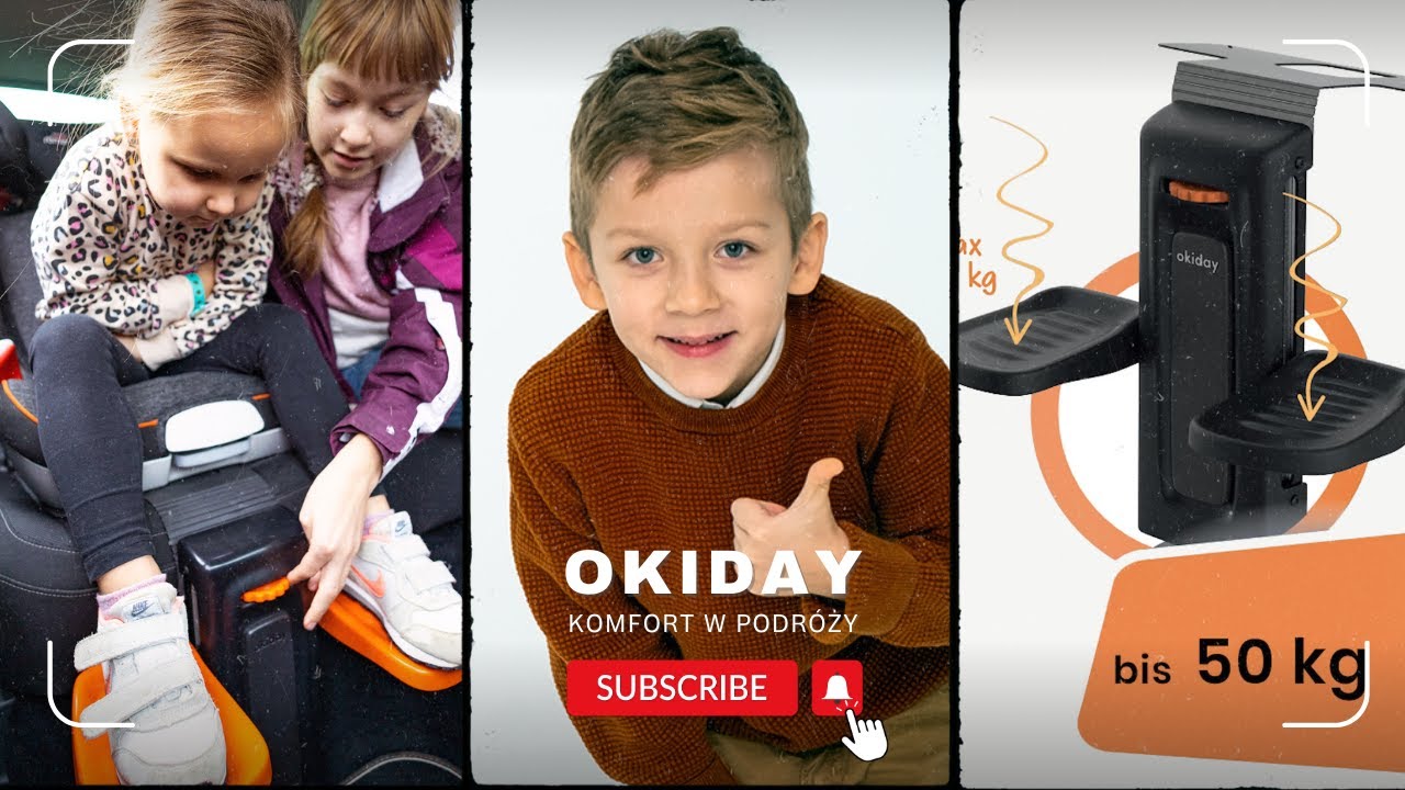 Poznaj podnóżek OKIDAY – podnóżek do fotelika samochodowego dla dziecka!  ;-)