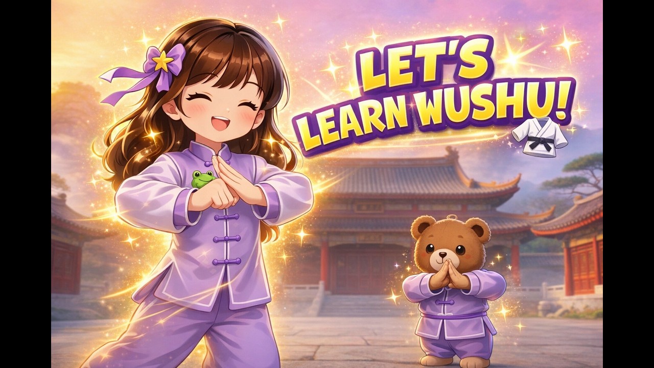 Haruka Let`s Learn Wushu 🥋 **Let&rsquo;s Learn Wushu with Haruka ✨ | Fun Kids Exercise Song**