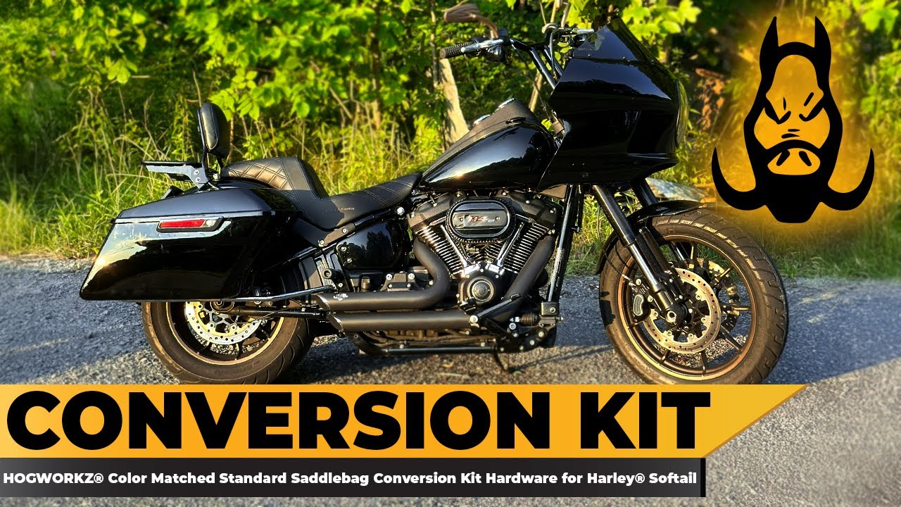 HOGWORKZ® Hard Saddlebag Conversion Kit Installation for Harley® Softail   ('84-'17)