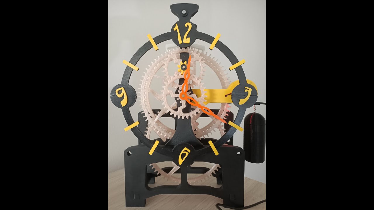 3d Printed Geared Pendulum Clock - Sarkaçlı Saat