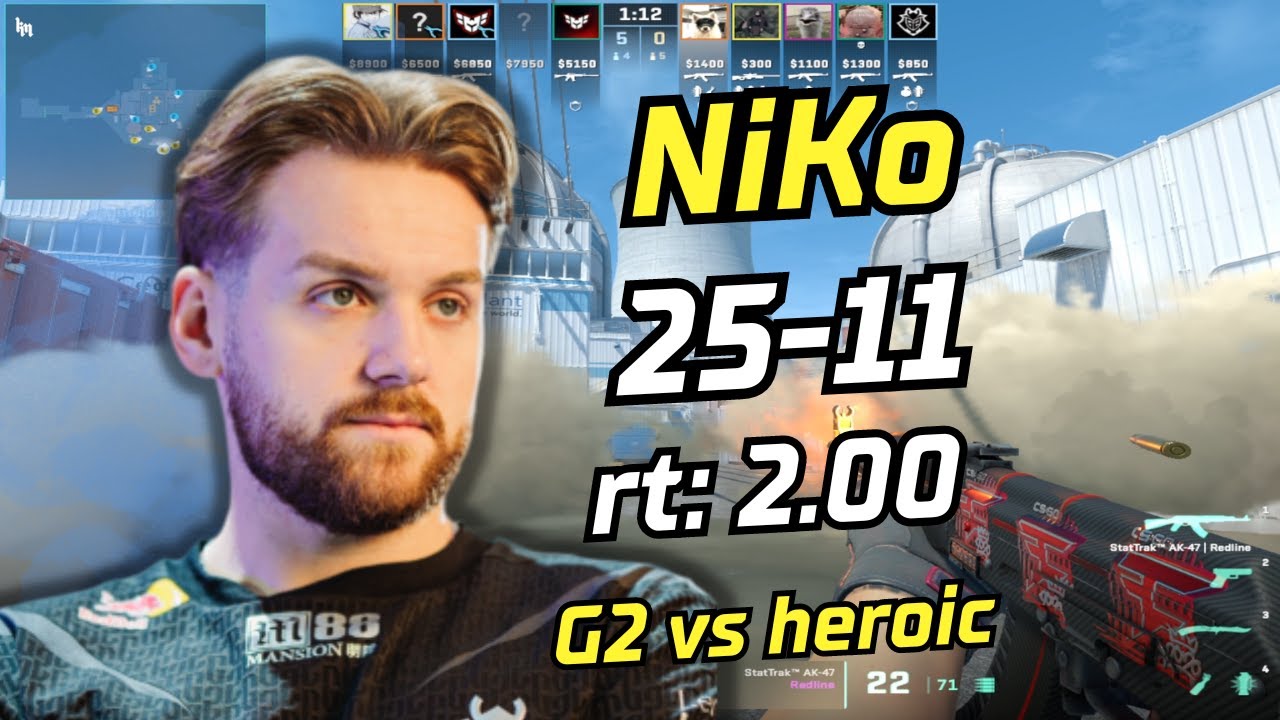 CS2 POV| G2 NiKo (25-11) rt: 2.00 vs Heroic (Nuke) | IEM Katowice 2024 #cs2 #demo