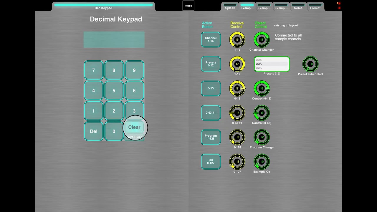 Numeric Keypad for MIDI Designer Pro