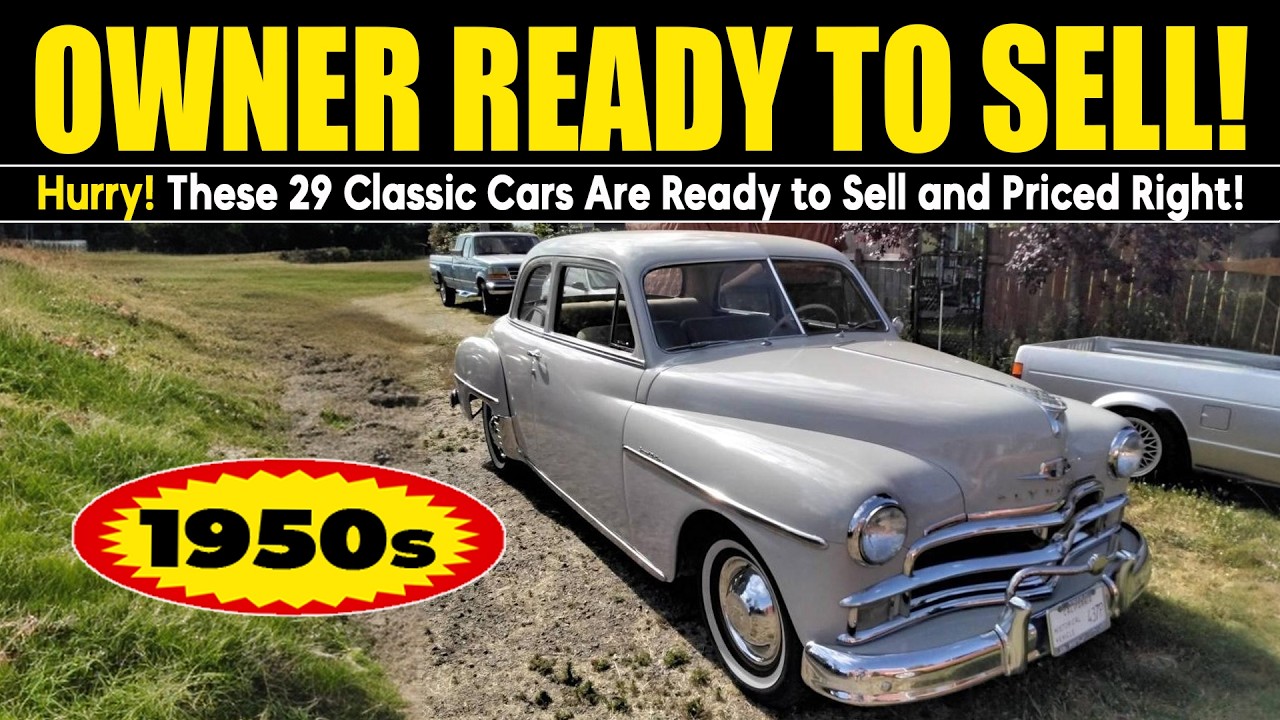 29 Vintage Cars Priced to Sell FAST by Owner! Classic Car Deals Too Good to Last