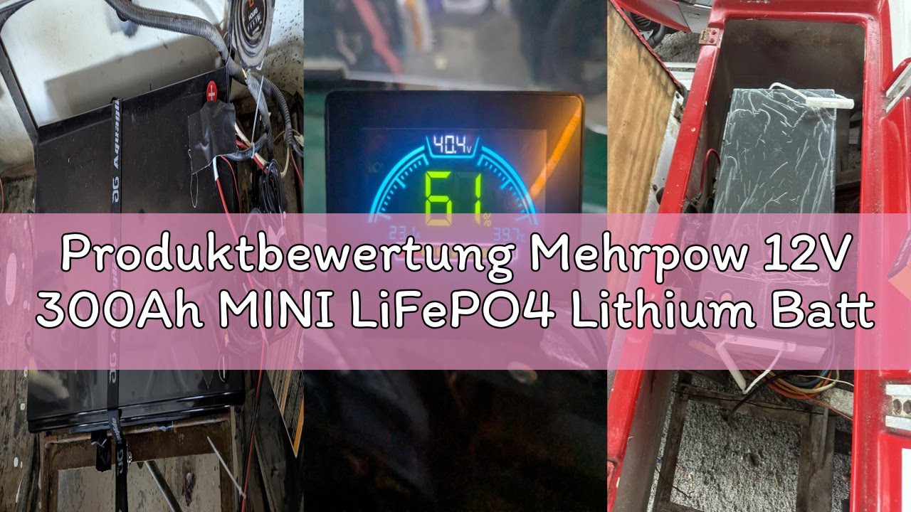 Produktbewertung Mehrpow 12V 300Ah MINI LiFePO4 Lithium Batterie, Bluetooth Lithium Batterie, 200A B