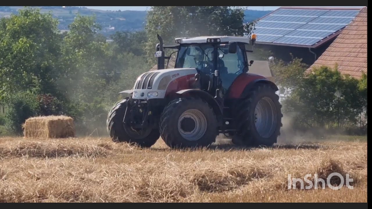 》》Sound Only《《 Steyr 6180 CVT & Krone BigPack 80x80 [Stroh Pressen 2023]