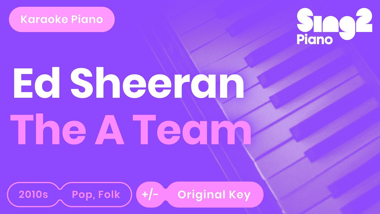 Ed Sheeran - The A Team (Piano Karaoke)