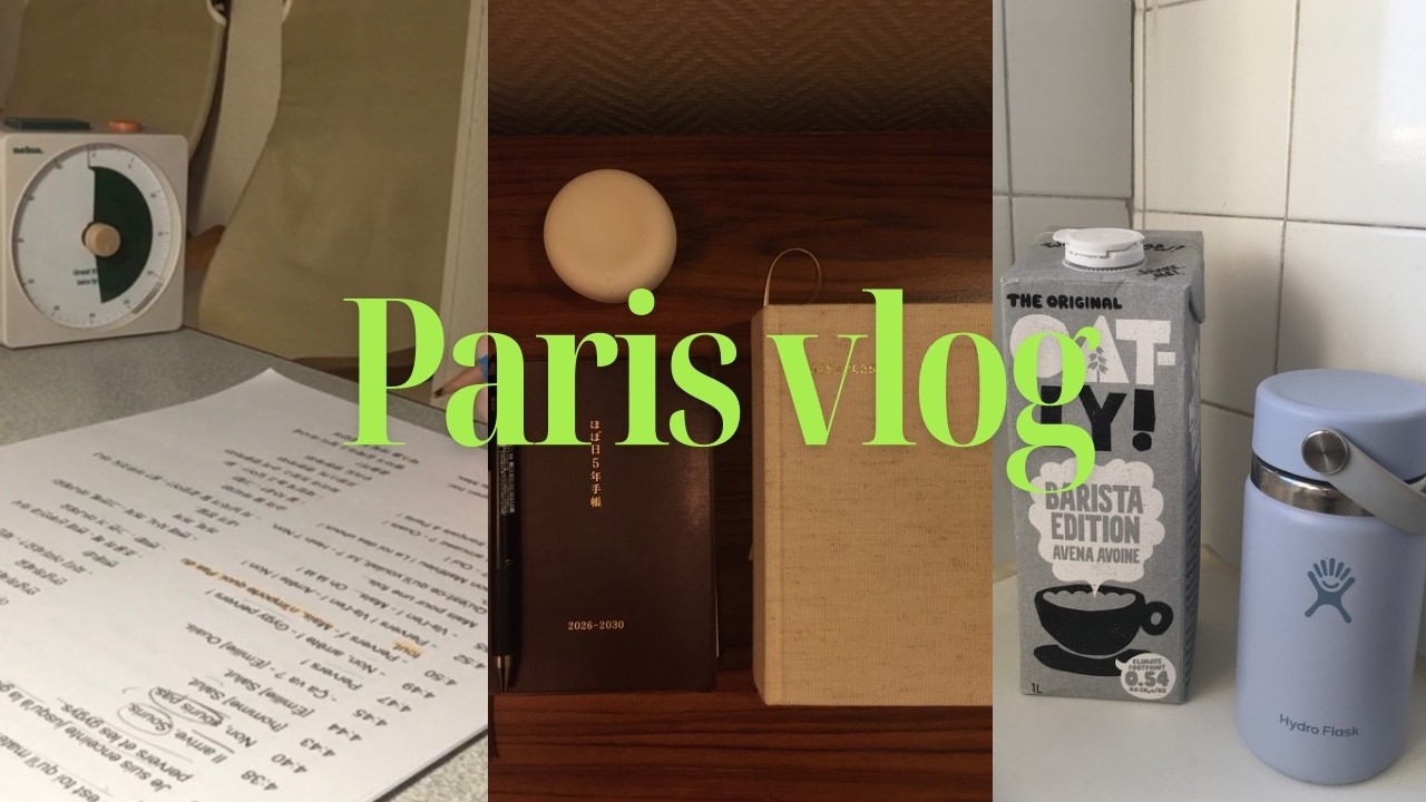 Paris vlog l 파리 유학생 일상, 음대 유학생 브이로그, 기록루틴, 혼자 안 끝난 두쫀쿠 40개 만들기, 고등어 오차츠케, 5년 다이어리, 오트라떼