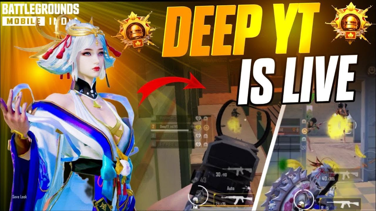 GOING TO CONQUEROR 🥵😱DEEPYT is Live | Bgmi New Update 3.8😱 | 