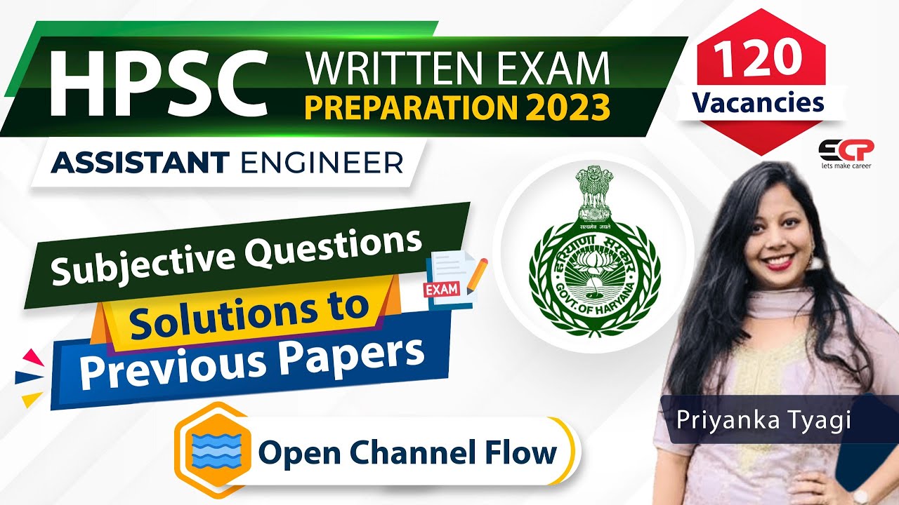 Open channel flow | HPSC AE Solution to previous year subjective papers | Civil AE recruitment