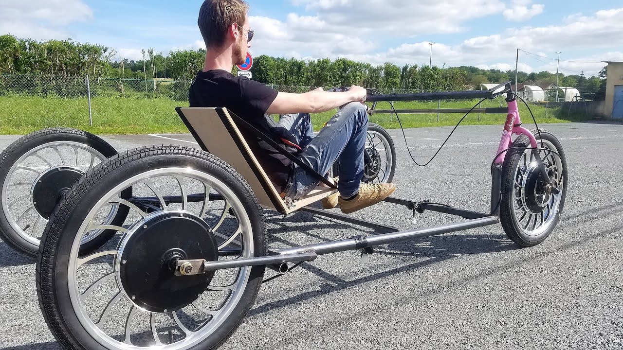 Homemade Electric  Car 51km/h 4000w DIY Project (part 1/4)
