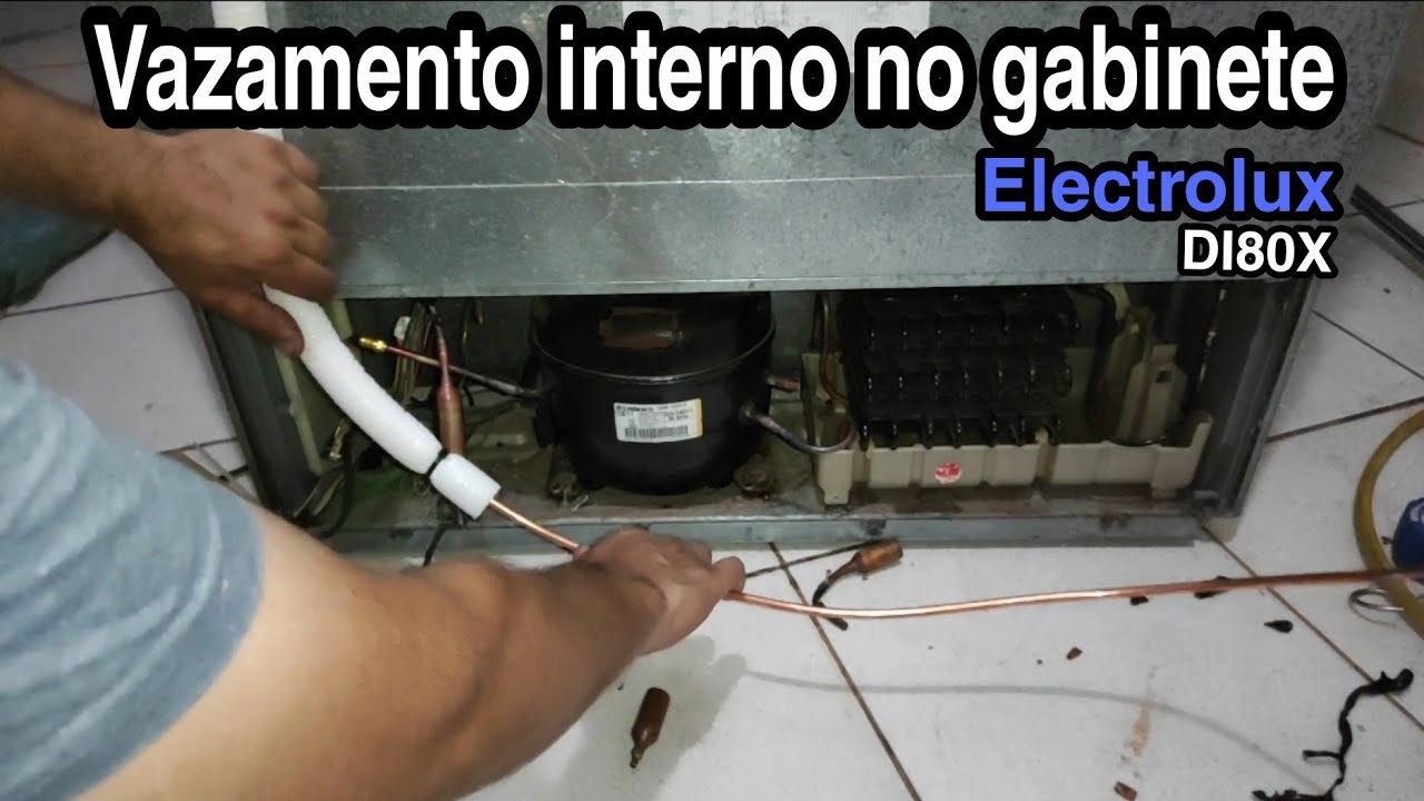 Electrolux DI80 vazamento interno de gas no gabinete, como resolver