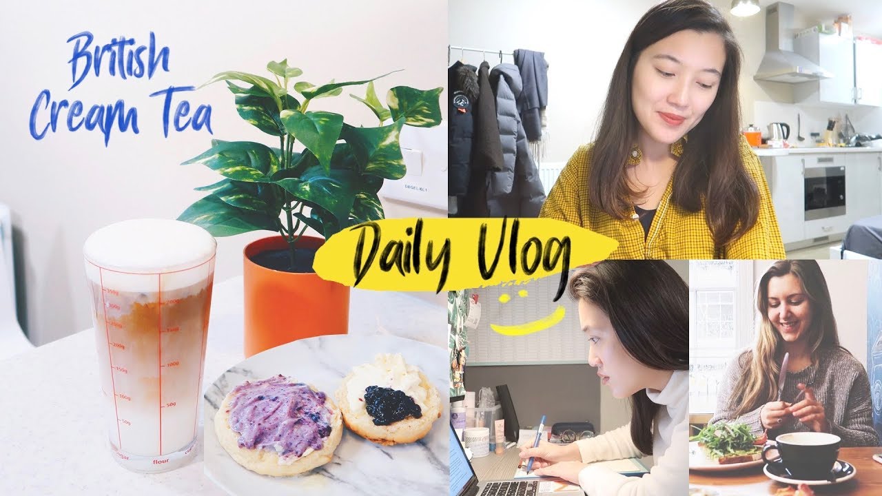 Uni Vlog｜自製英式下午茶🍰、開會寫作業📚、韓式拌飯🥘｜Audrey英國留學筆記