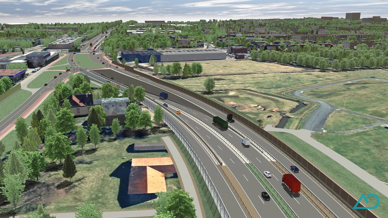 A 281, Bremen, Bauabschnitt 2/2, Visualisierung (Überflug)