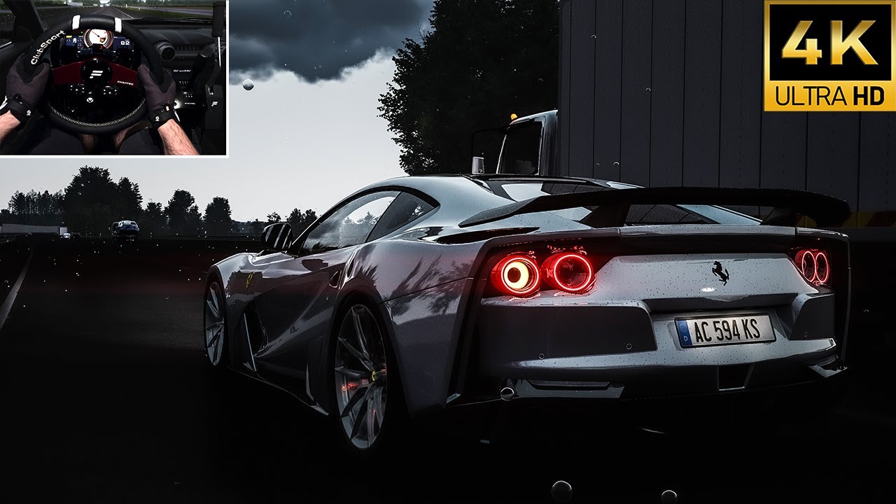 A BEAUTY ON THE AUTOBAHN! 900HP Novitec Ferrari 812 N-Largo - Assetto Corsa | Fanatec GT DD Pro