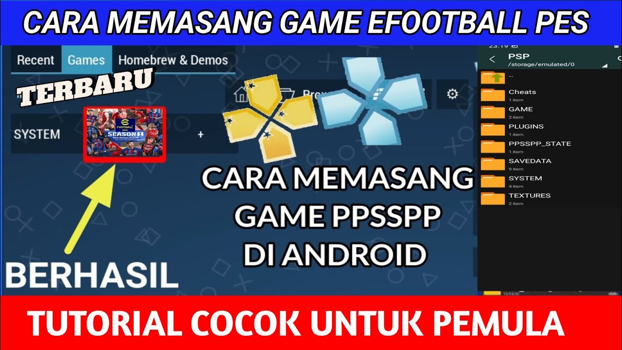 cara pasang game Ppsspp di android Untuk Pemula 2024