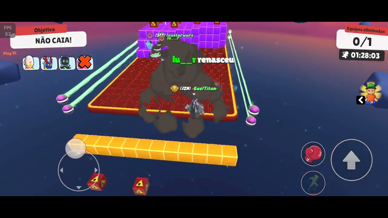 Jogando o evento do stumble guys