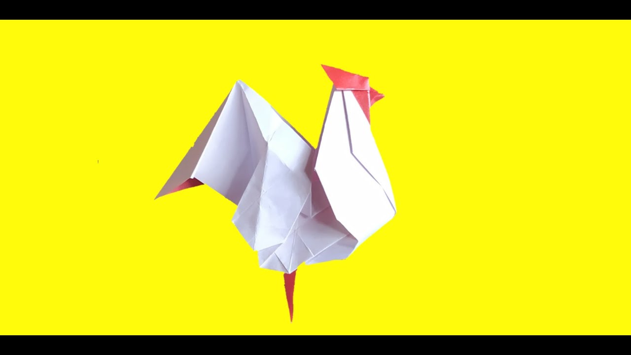 origami chicken - origami chicken by kyohei katsuta | tutorial