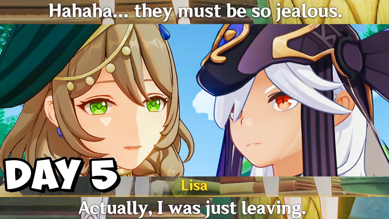 DAY 5 LISA LOCATION in SUMERU Cutscene Genshin Impact | LISA SKIN SUMERU