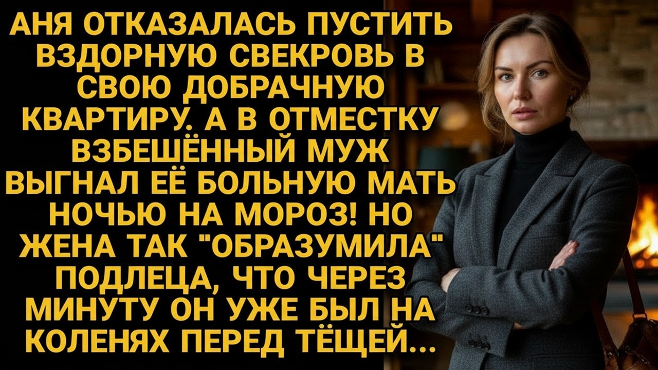 Взбешённый муж выгнал ее мать в ночь, на мороз в отместку. А вскоре стоял перед тёщей на коленях...