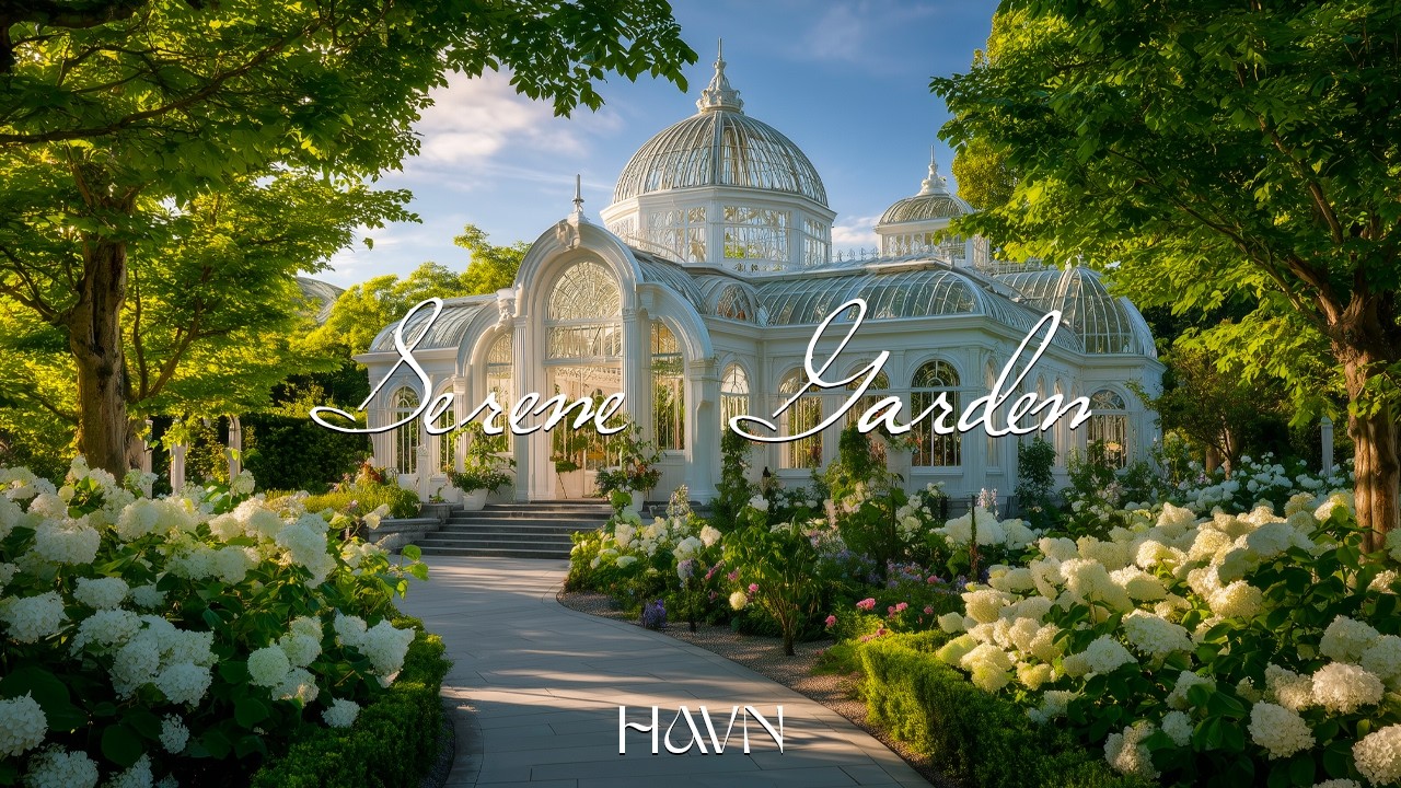 Serene Garden Morning Vibes 🌴 | Relaxing Birdsong & Jazz Music for the Soul