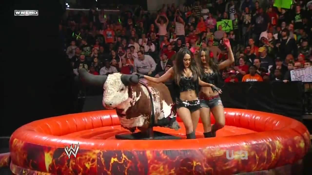 Diva Bull Riding Contest HD (WWE Raw 22nd of Feb, 2010)
