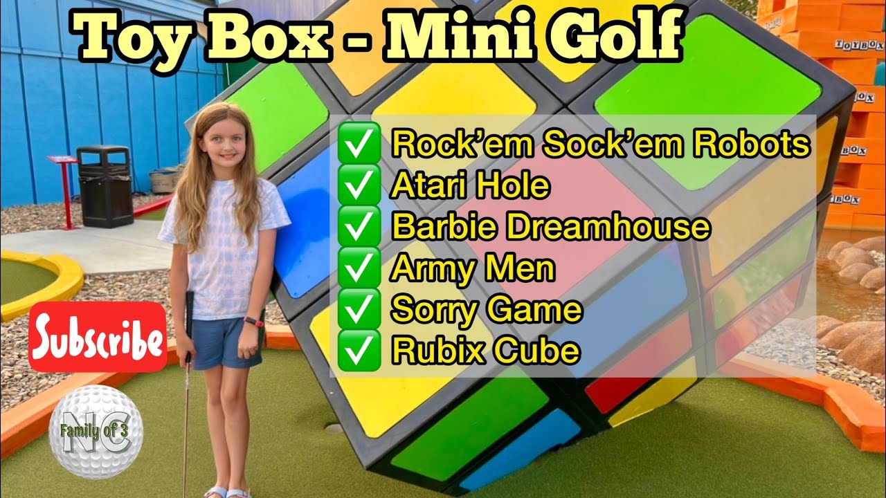 Awesome TOY BOX Mini Golf Course! Great FUN and Cool Toys!  ⛳️  