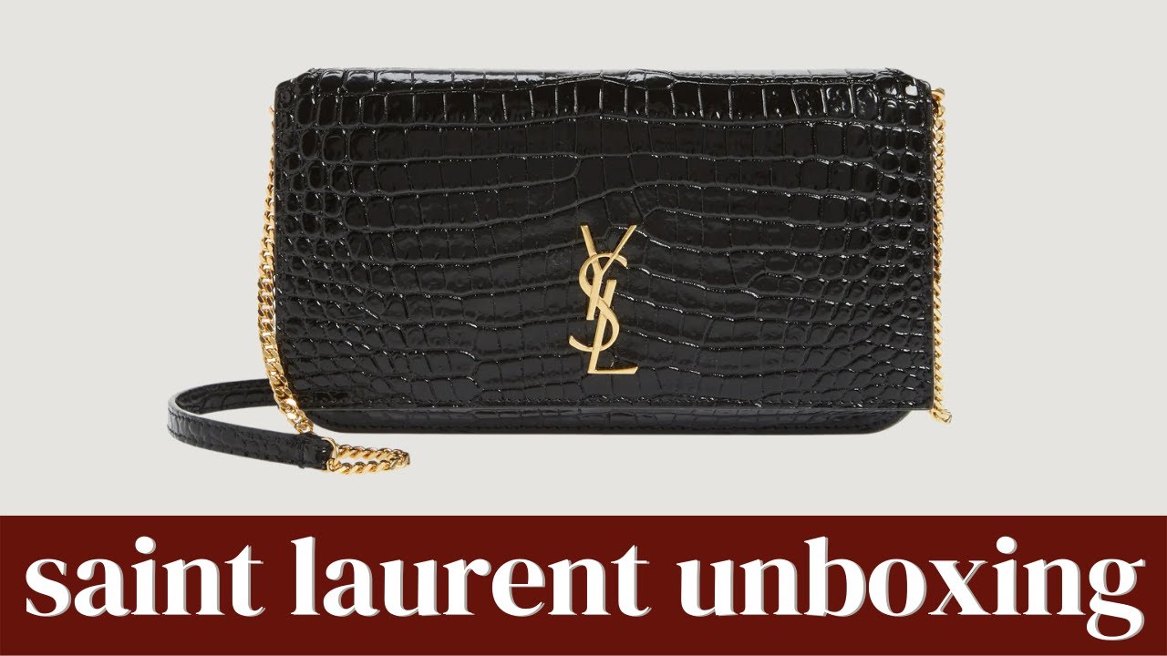 Unboxing: NEW Saint Laurent Cassandre Phone Holder in Black Croc | What Fits & Size Comparison