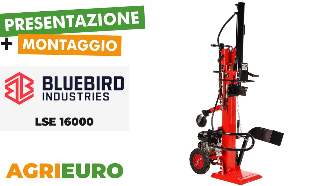 Presentazione e montaggio del BLUE BIRD LSE 16000 - Spaccalegna a scoppio - Verticale - Loncin 196