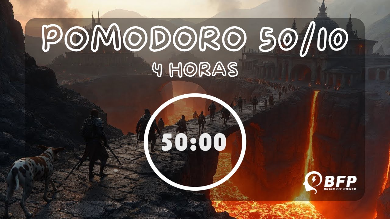 M&uacute;sica EPICA de acci&oacute;n 🎵 T&eacute;cnica Pomodoro 50/10 y ondas ALFA 🎧Estudia conmigo 2 horas