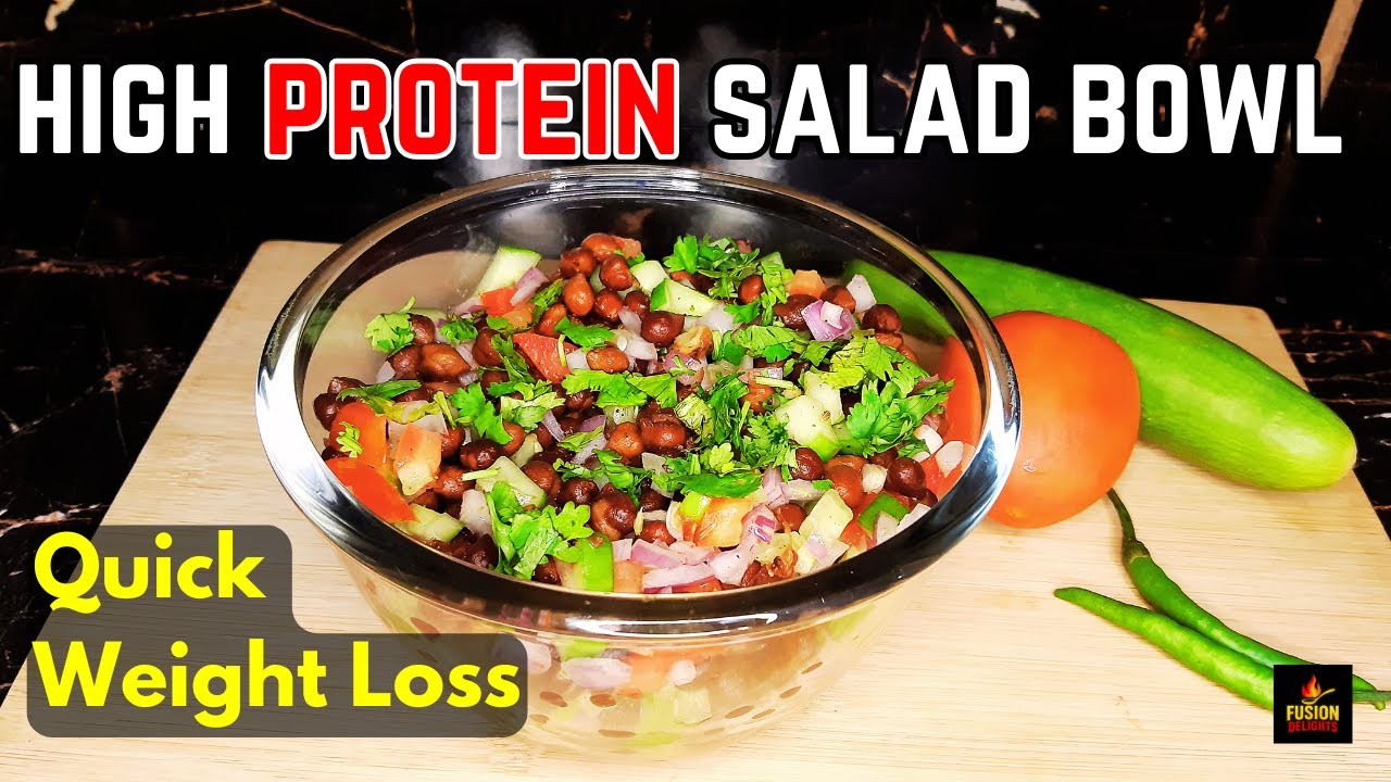 Black Chana Salad | Weight Loss Salad By Fusion Delights | Protein Salad | Healthy Lunch Ideas