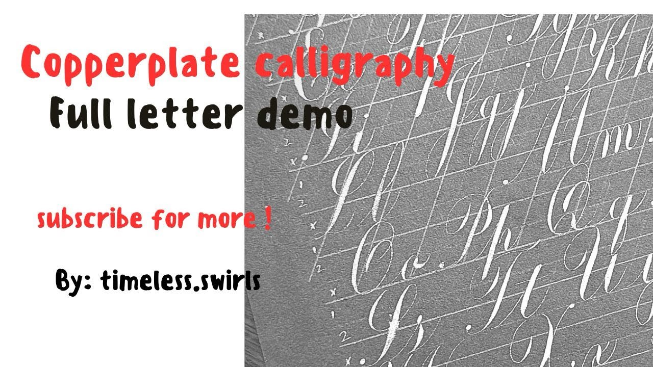 Copperplate Calligraphy A&ndash;Z | Full Alphabet Uppercase + Lowercase | Meditative Practice