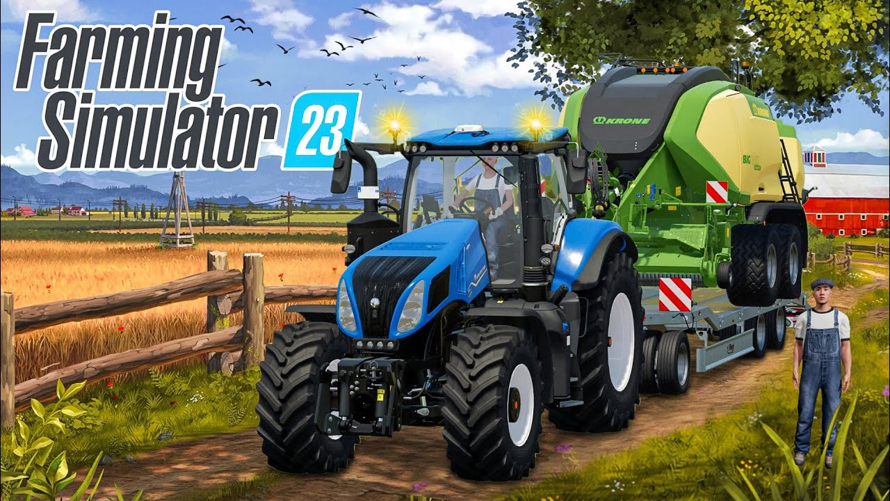 Изготовление тюков с New Holland в FS23 | Геймплей Farming Simulator 23 | Замедленная съемка