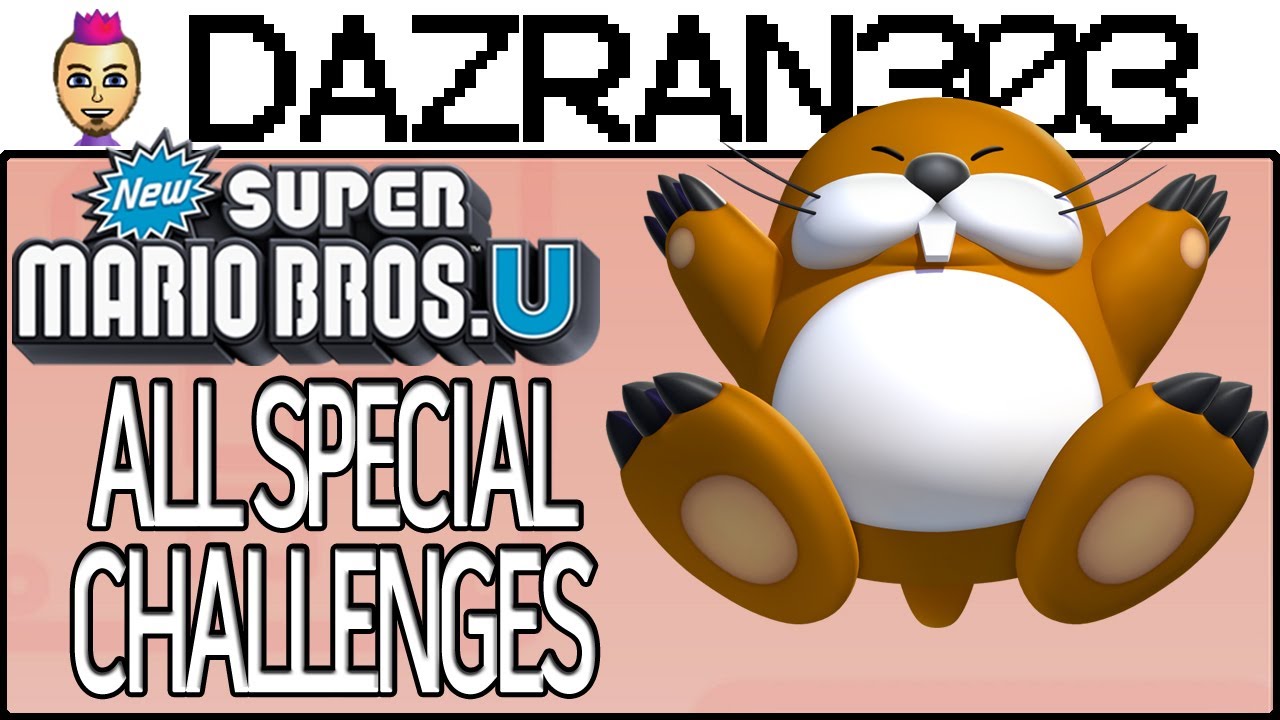 New Super Mario Bros. U Challenge Mode - ALL SPECIAL CHALLENGES - Dazran303 NSMBU WiiU Gameplay