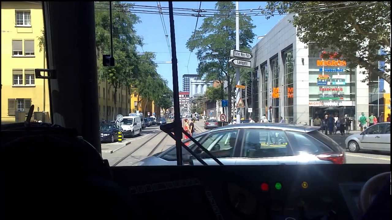 VBZ ZÜRICH TRAM - Linie 4: Bahnhof Tiefenbrunnen - Bahnhof Altstetten Nord