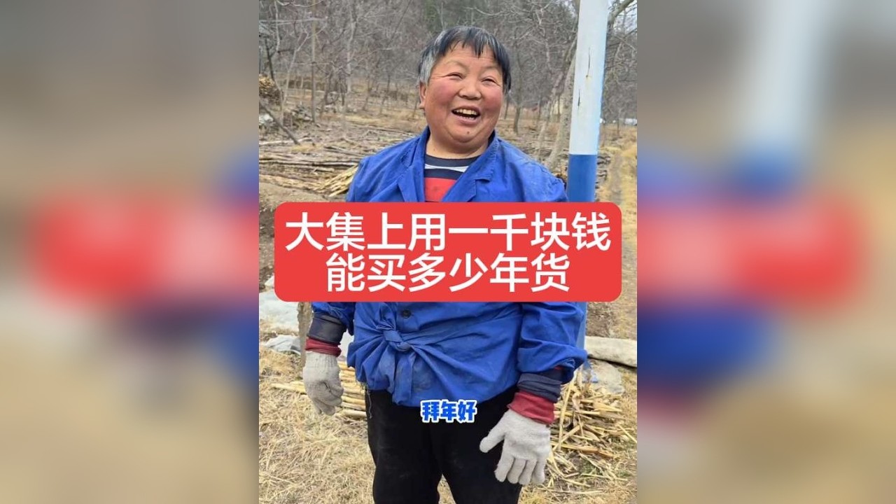 今天用1000块钱在农村大集上看能买多少年货